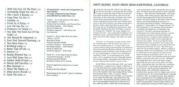 Emitt Rhodes - Daisy-Fresh From Hawthorne, California (The Best Of The Dunhill Years)