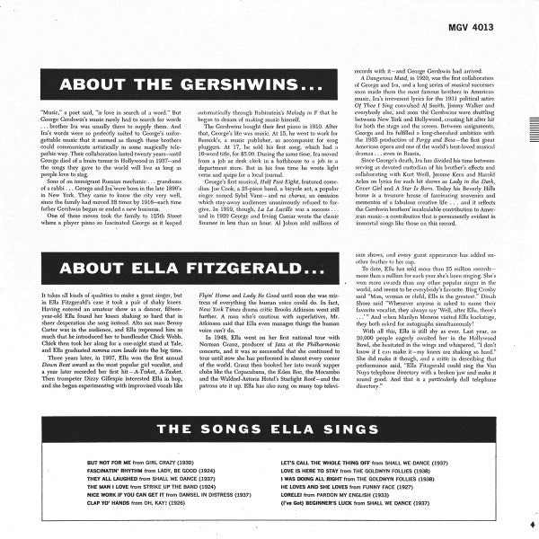 Ella Fitzgerald - Ella Fitzgerald Sings The Gershwin Song Book Vol. 1