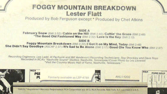 Lester Flatt - Foggy Mountain Breakdown