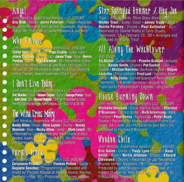 Various - Blue Haze Songs Of Jimi Hendrix