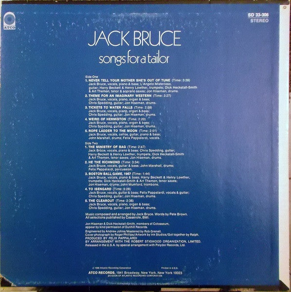 Jack Bruce - Songs For A Tailor