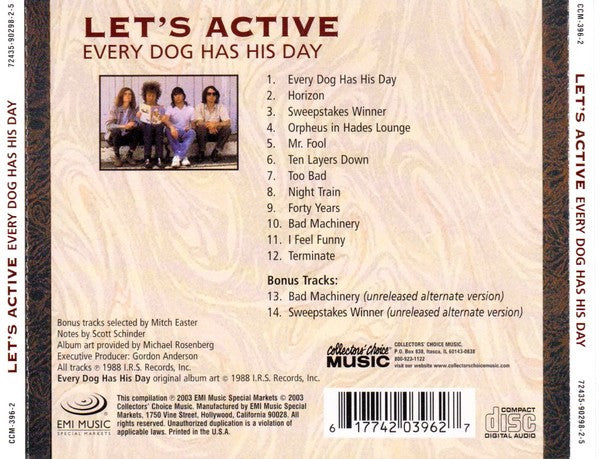 Let's Active - Every Dog Has His Day [Bonus Tracks]