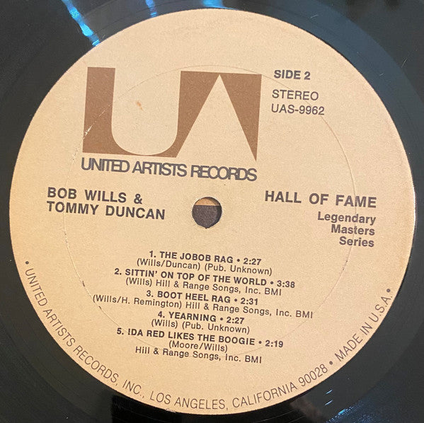 Bob Wills & Tommy Duncan - Hall Of Fame