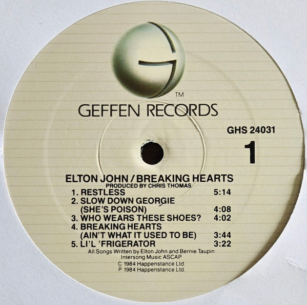 Elton John - Breaking Hearts