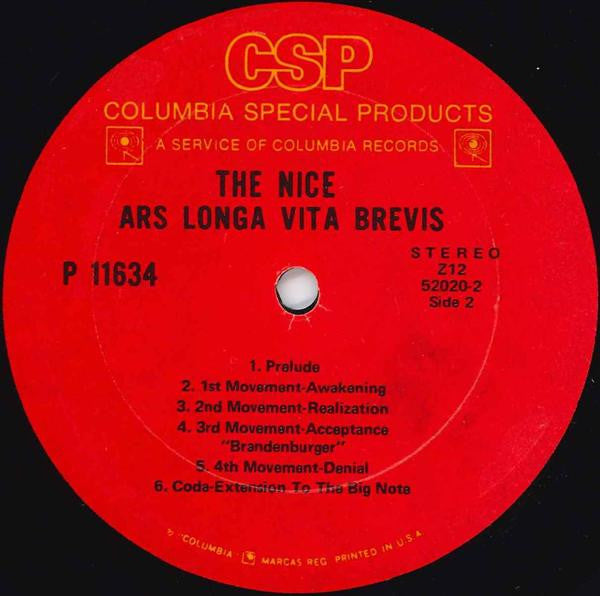 The Nice - Ars Longa Vita Brevis