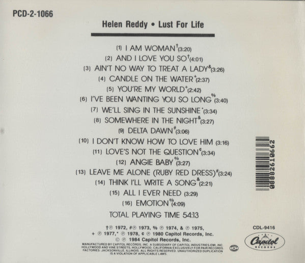 Helen Reddy - Lust For Life