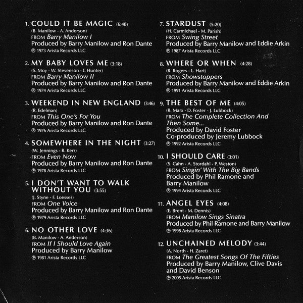 Barry Manilow - Beautiful Ballads & Love Songs