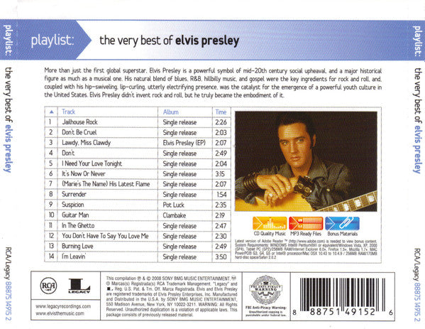 Elvis Presley - Playlist: The Very Best Of Elvis Presley