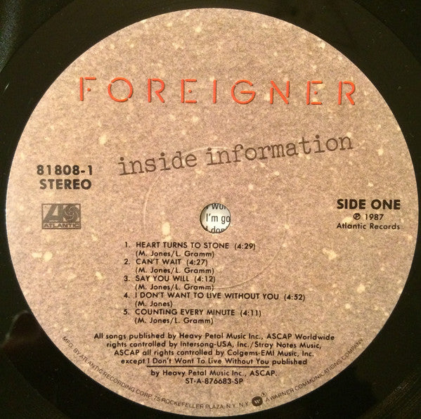 Foreigner - Inside Information