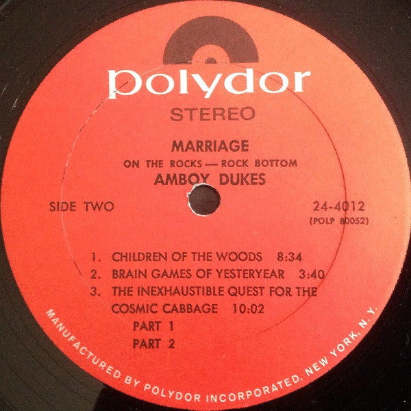 The Amboy Dukes - Marriage On The Rocks - Rock Bottom