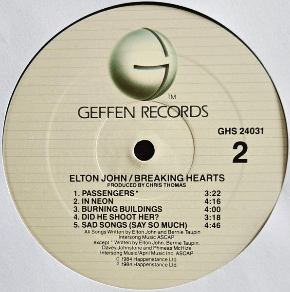 Elton John - Breaking Hearts