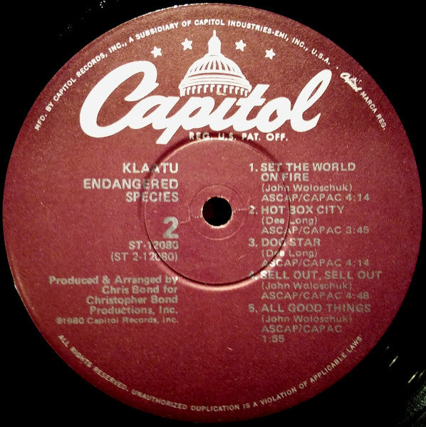 Klaatu - Endangered Species