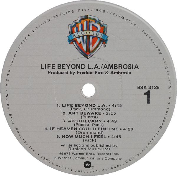 Ambrosia (2) - Life Beyond L.A.