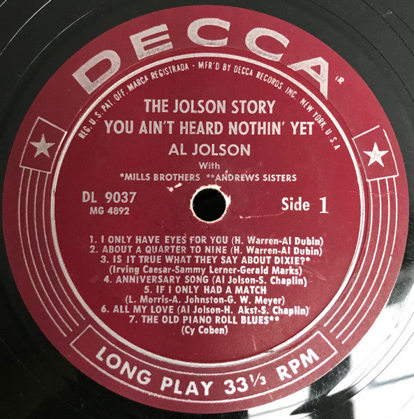 Al Jolson - The Jolson Story "You Ain't Heard Nothin' Yet"