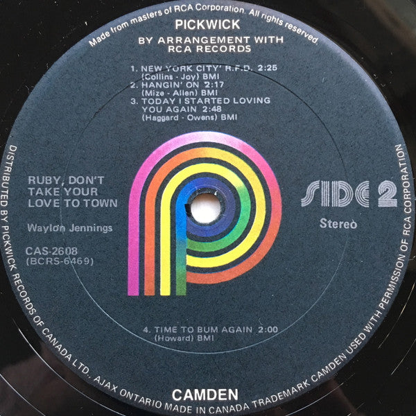 Waylon Jennings - Ruby, Don't Take Your Love To Town