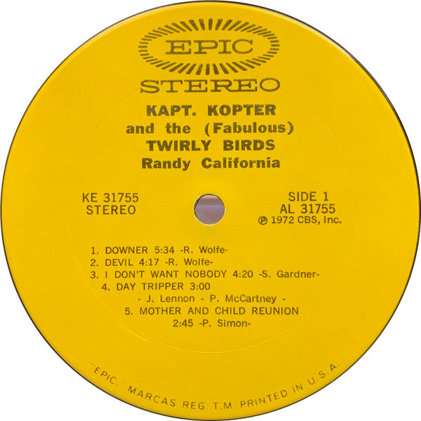 Randy California - Kapt. Kopter And The (Fabulous) Twirly Birds