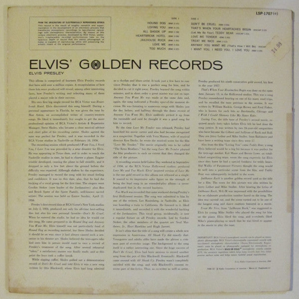 Elvis Presley - Elvis' Golden Records