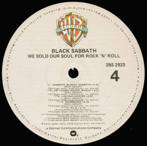 Black Sabbath - We Sold Our Soul For Rock 'N' Roll