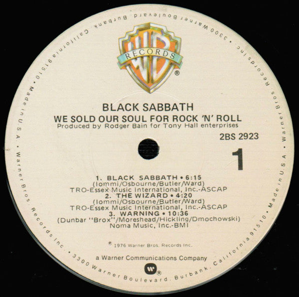 Black Sabbath - We Sold Our Soul For Rock 'N' Roll