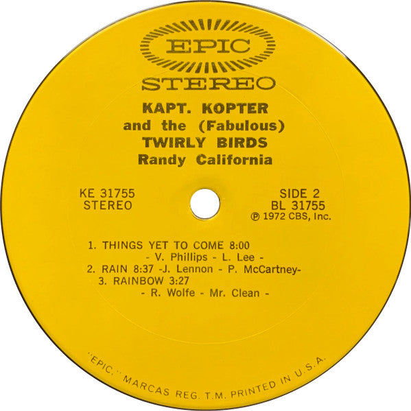 Randy California - Kapt. Kopter And The (Fabulous) Twirly Birds