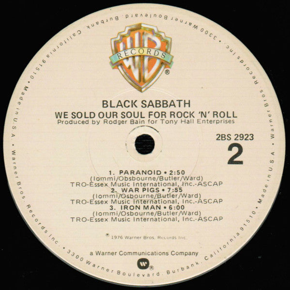 Black Sabbath - We Sold Our Soul For Rock 'N' Roll