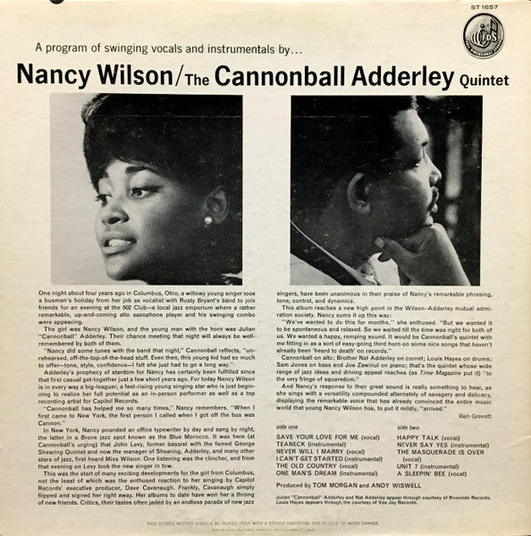 Nancy Wilson - Nancy Wilson / Cannonball Adderley