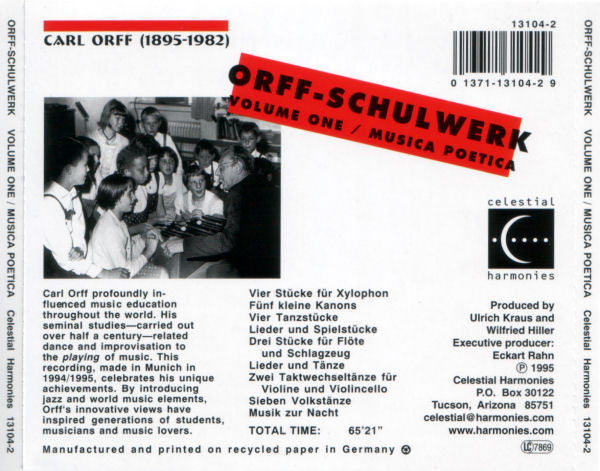 Carl Orff - Orff-Schulwerk Volume One / Musica Poetica