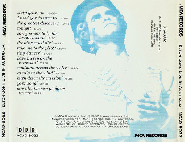 Elton John - Live In Australia