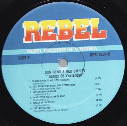 Reno And Smiley - Songs From Yesterday