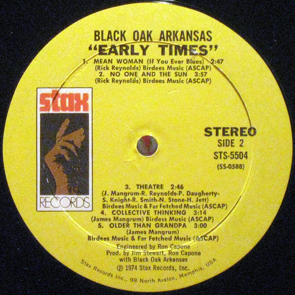 Black Oak Arkansas - Early Times
