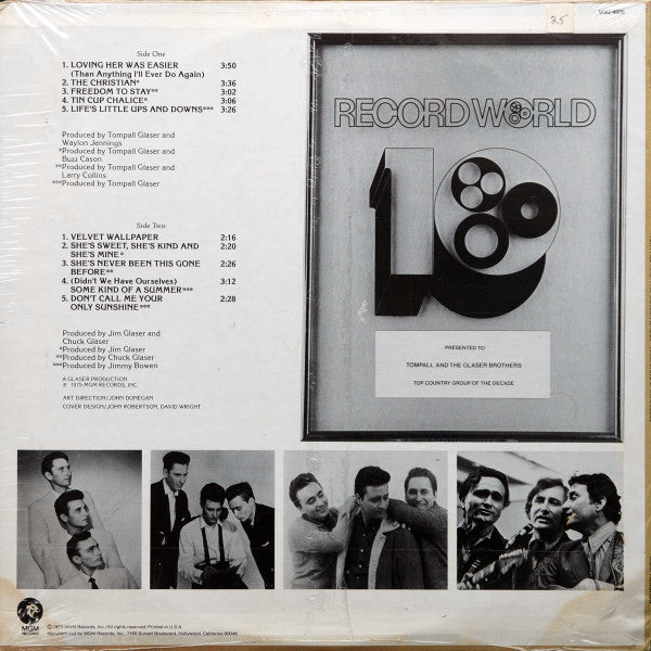 Tompall Glaser & The Glaser Brothers - Vocal Group Of The Decade