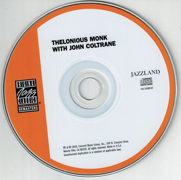 Thelonious Monk - Thelonious Monk With John Coltrane