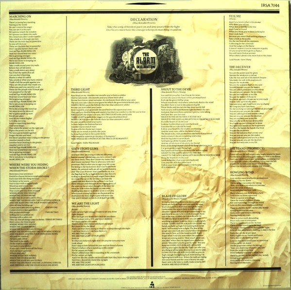 The Alarm - Declaration