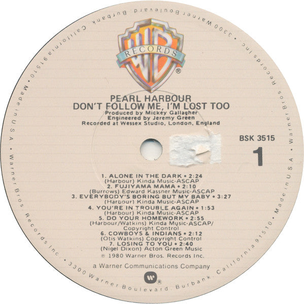 Pearl Harbour - Don't Follow Me, I'm Lost Too
