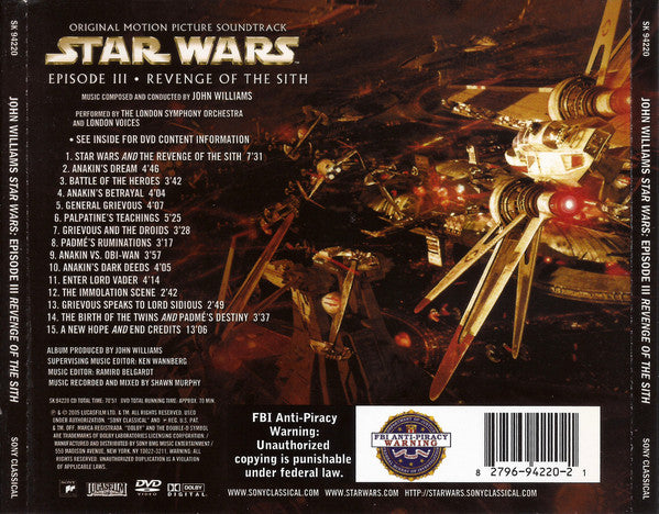 John Williams (4) - Star Wars Episode III · Revenge Of The Sith (Original Motion Picture Soundtrack)