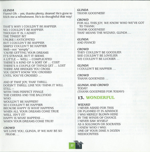 Stephen Schwartz - Wicked (Original Broadway Cast Recording)