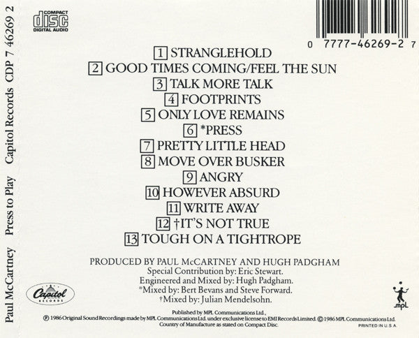 Paul McCartney - Press To Play