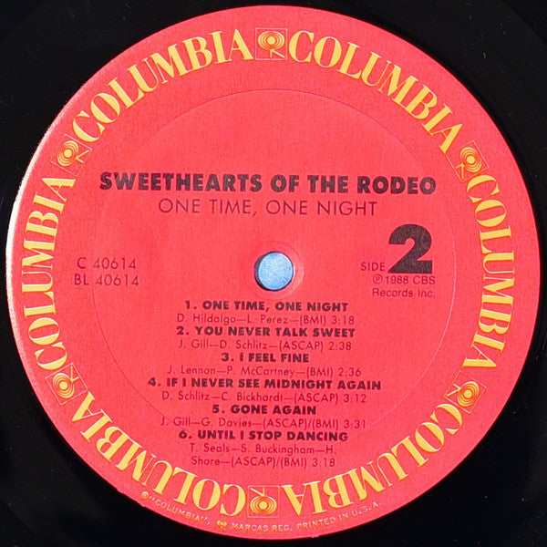 Sweethearts Of The Rodeo - One Time, One Night
