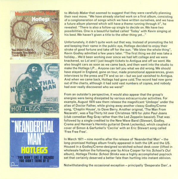 Hotlegs - You Didn't Like It Because You Didn't Think Of It: The Complete Sessions 1970-1971