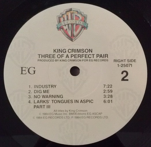 King Crimson - Three Of A Perfect Pair