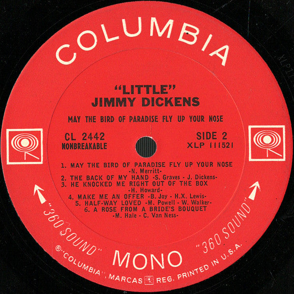 Little Jimmy Dickens - May The Bird Of Paradise Fly Up Your Nose