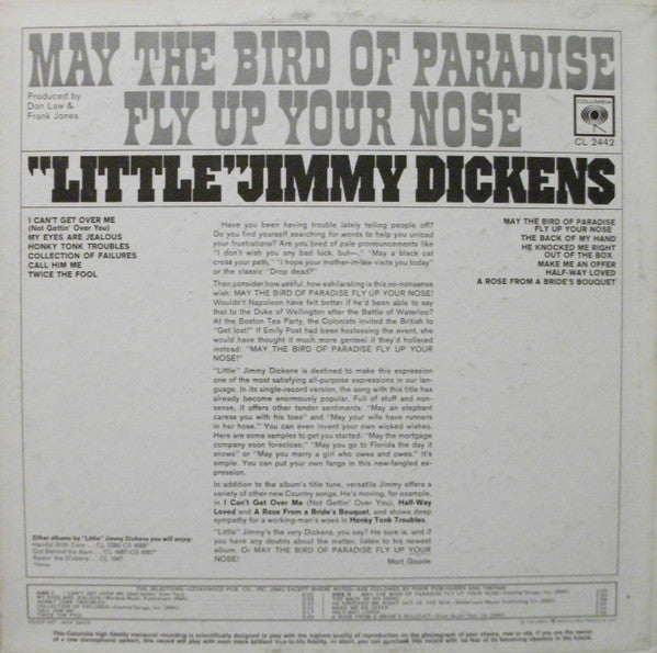 Little Jimmy Dickens - May The Bird Of Paradise Fly Up Your Nose