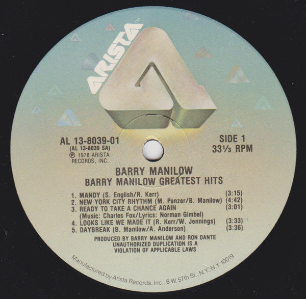 Barry Manilow - Greatest Hits