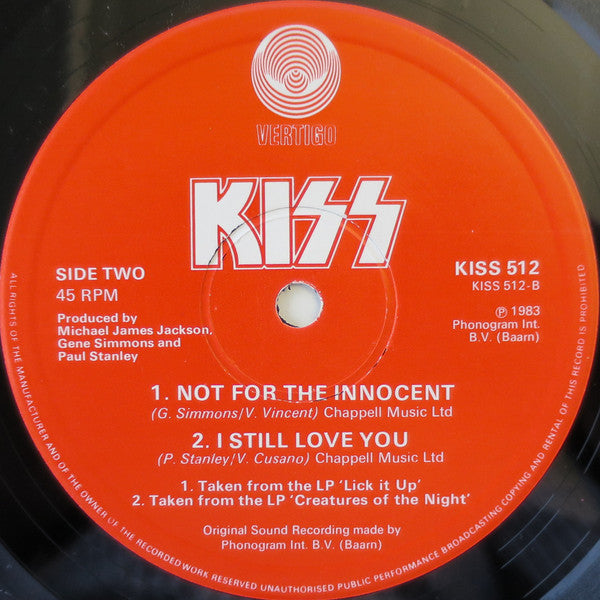 Kiss - Lick It Up - 12" 45RPM