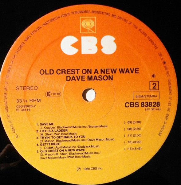Dave Mason - Old Crest On A New Wave