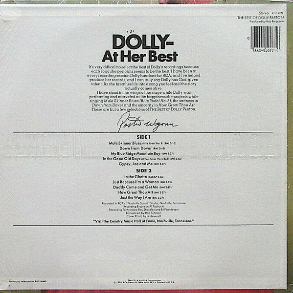 Dolly Parton - The Best Of Dolly Parton
