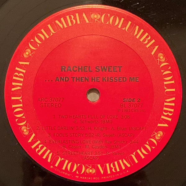 Rachel Sweet - ...And Then He Kissed Me