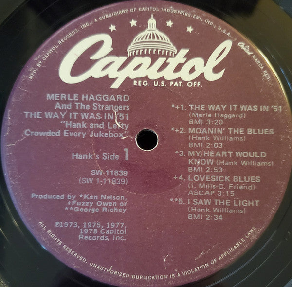 Merle Haggard - The Way It Was In '51