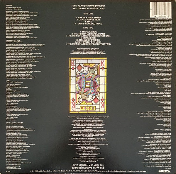 The Alan Parsons Project - The Turn Of A Friendly Card