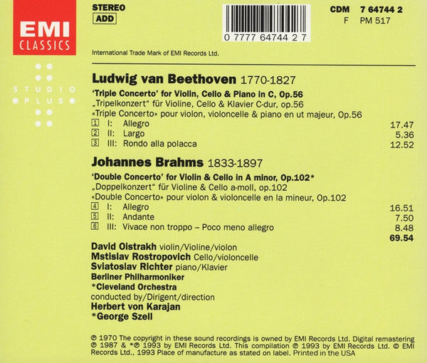 Ludwig van Beethoven - Triple Concerto / Double Concerto